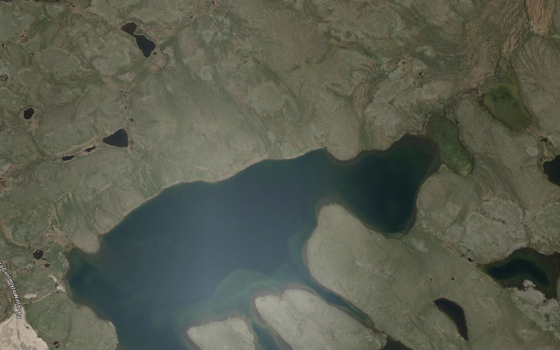 Satellite map of the Fingers Lake