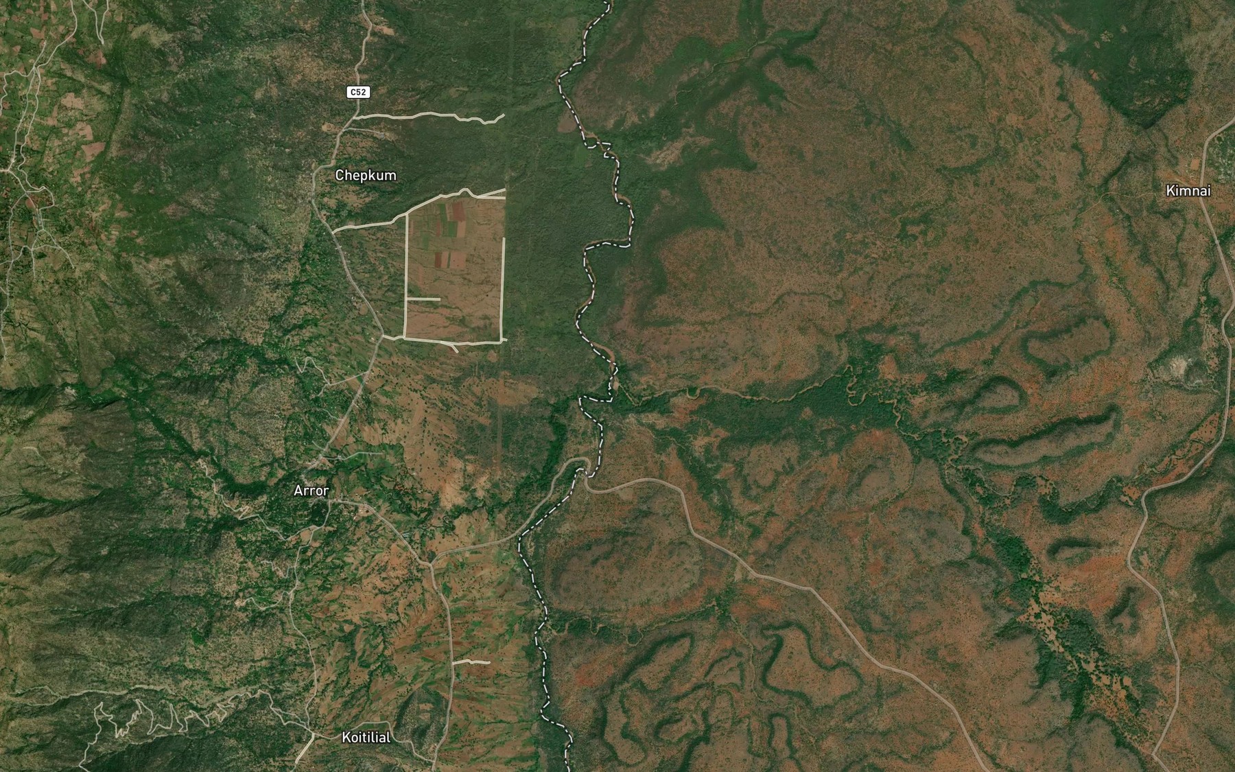 Satellite map of the Kinyach