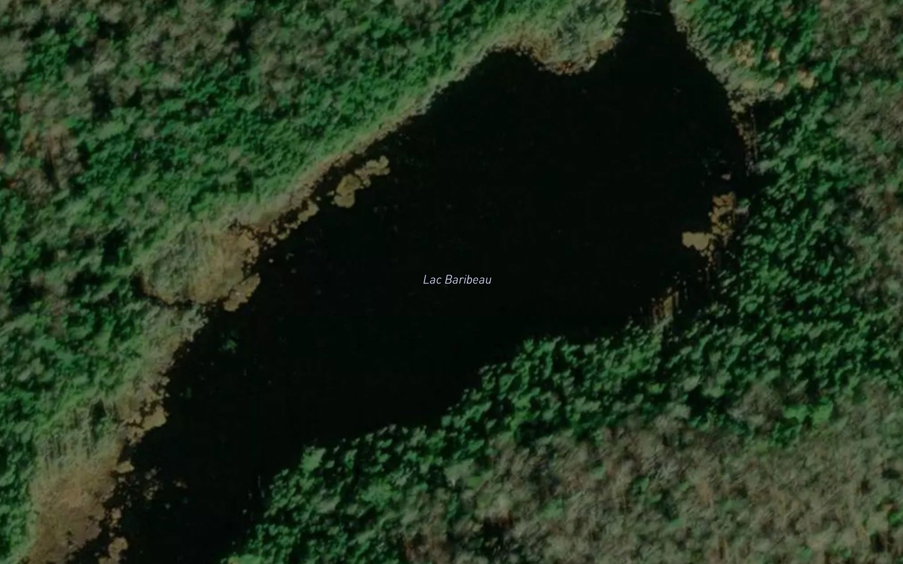 Satellite map of the Lac Baribeau