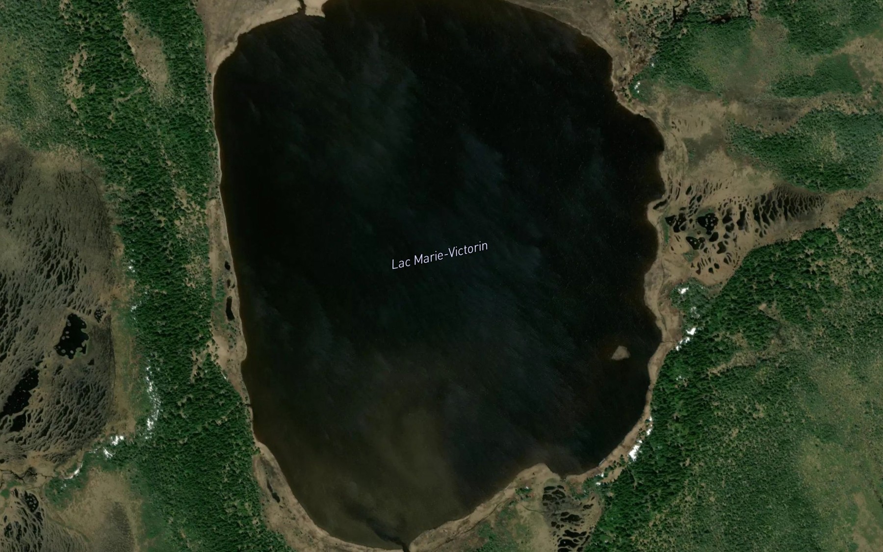Satellite map of the Lac Marie-Victorin