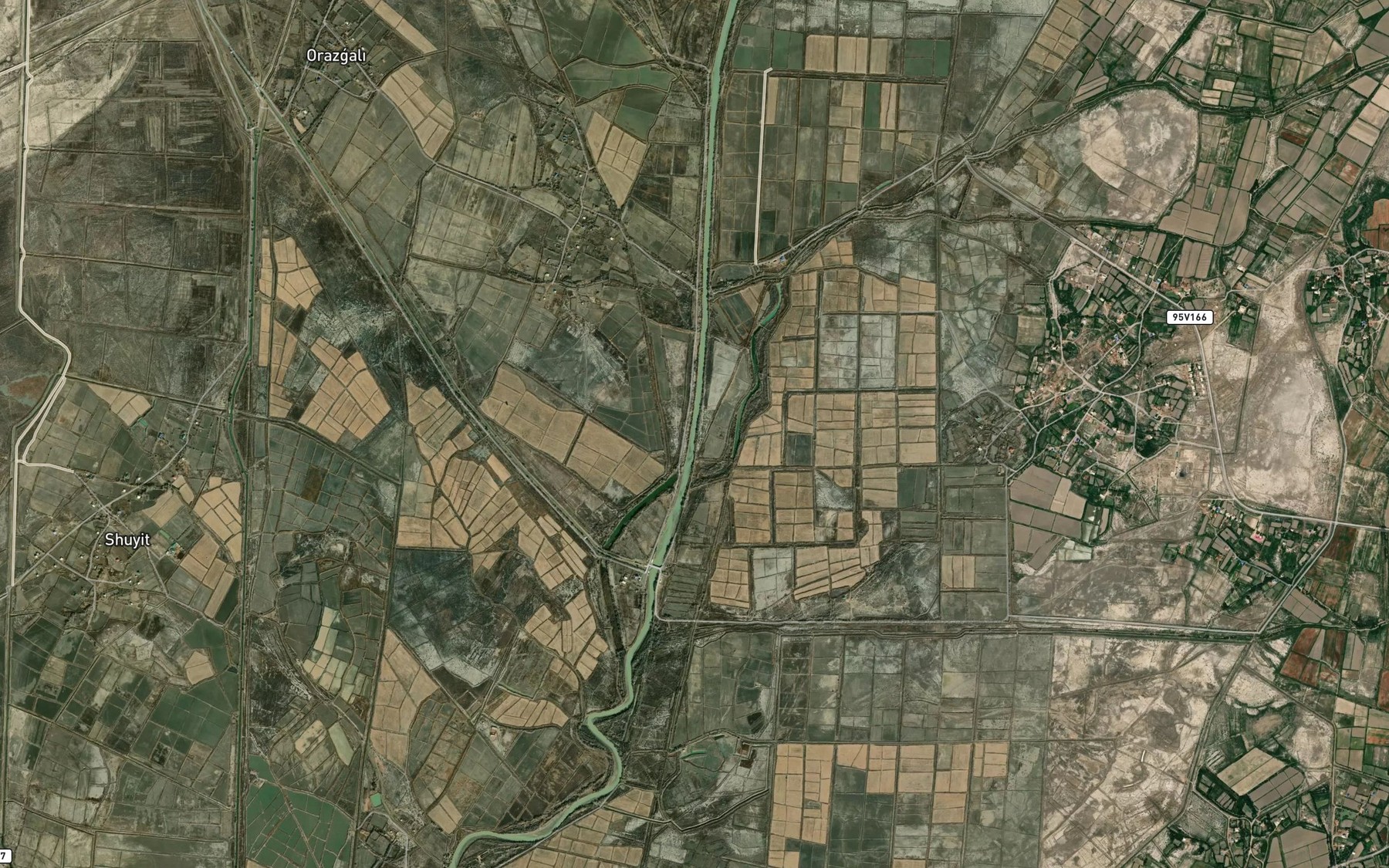 Satellite map of the Kegeyli Kanal
