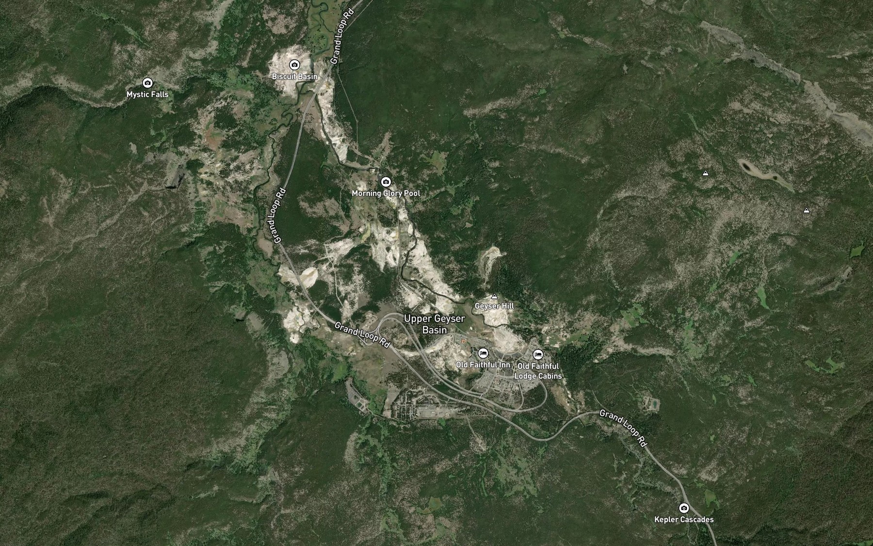 Satellite map of the Vent Geyser