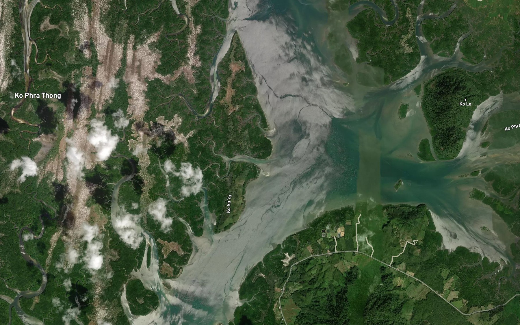 Satellite map of the Khlong Saya Nuea