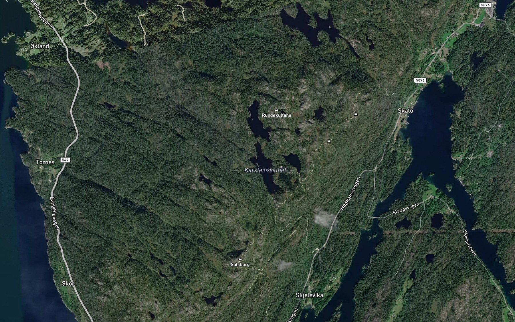 Satellite map of the Karsteinsvatnet