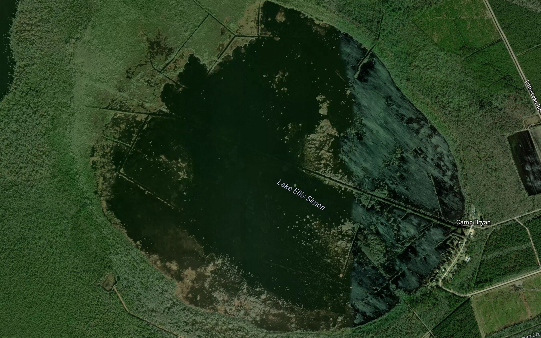 Satellite map of the Lake Ellis Simon