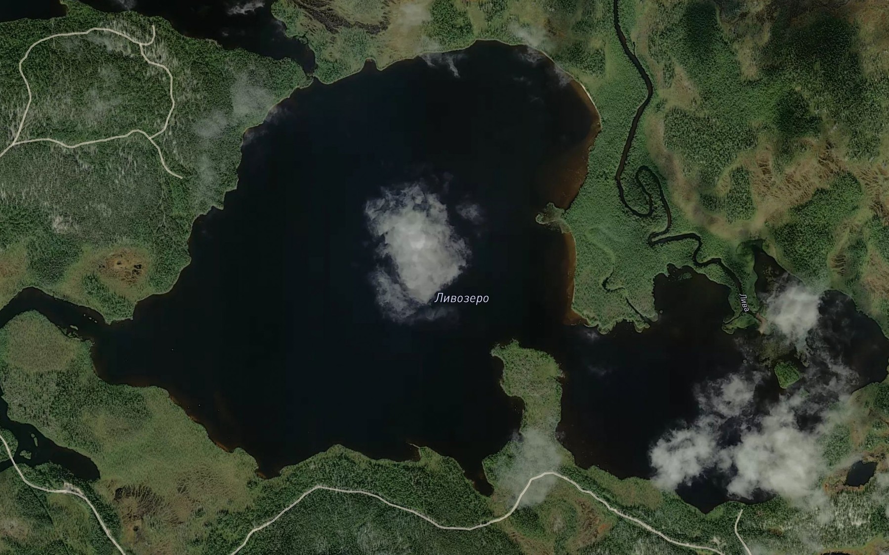 Satellite map of the Ozero Livozero