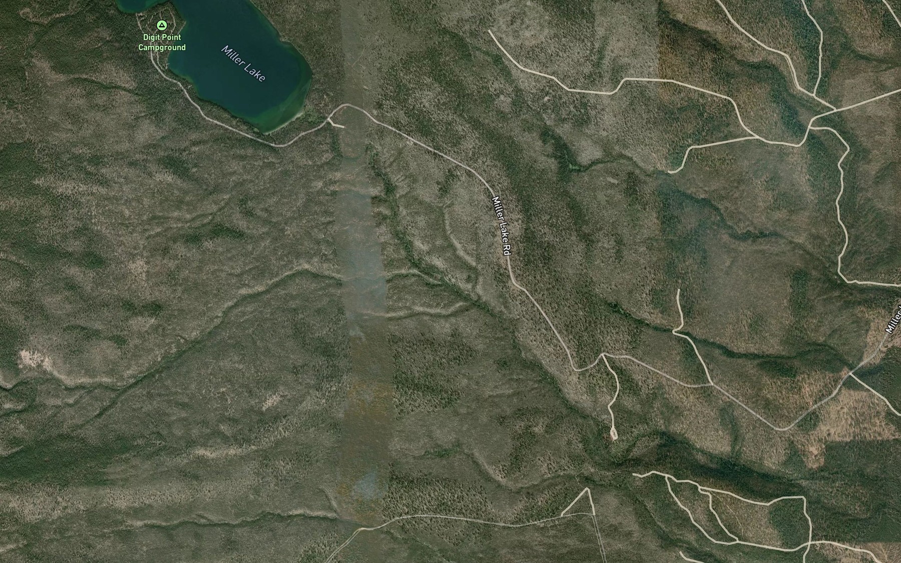 Satellite map of the Howlock Creek