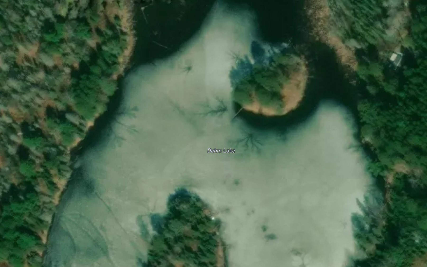 Satellite map of the Dahm Lake