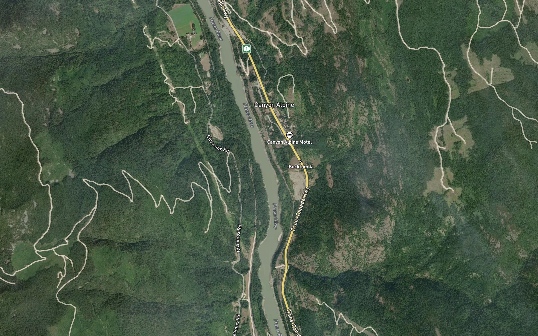 Satellite map of the Bucktum Creek