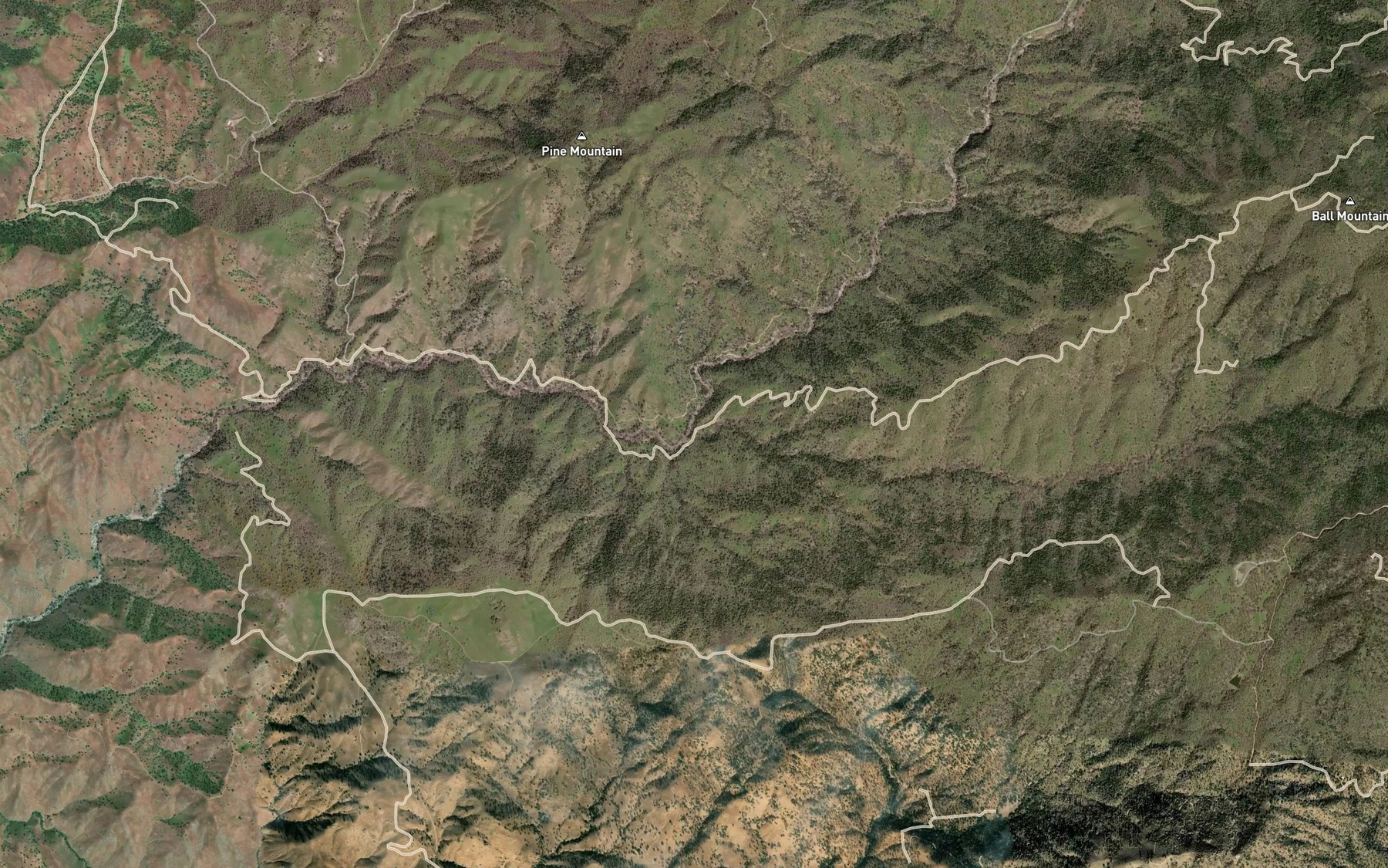 Satellite map of the Badger Creek