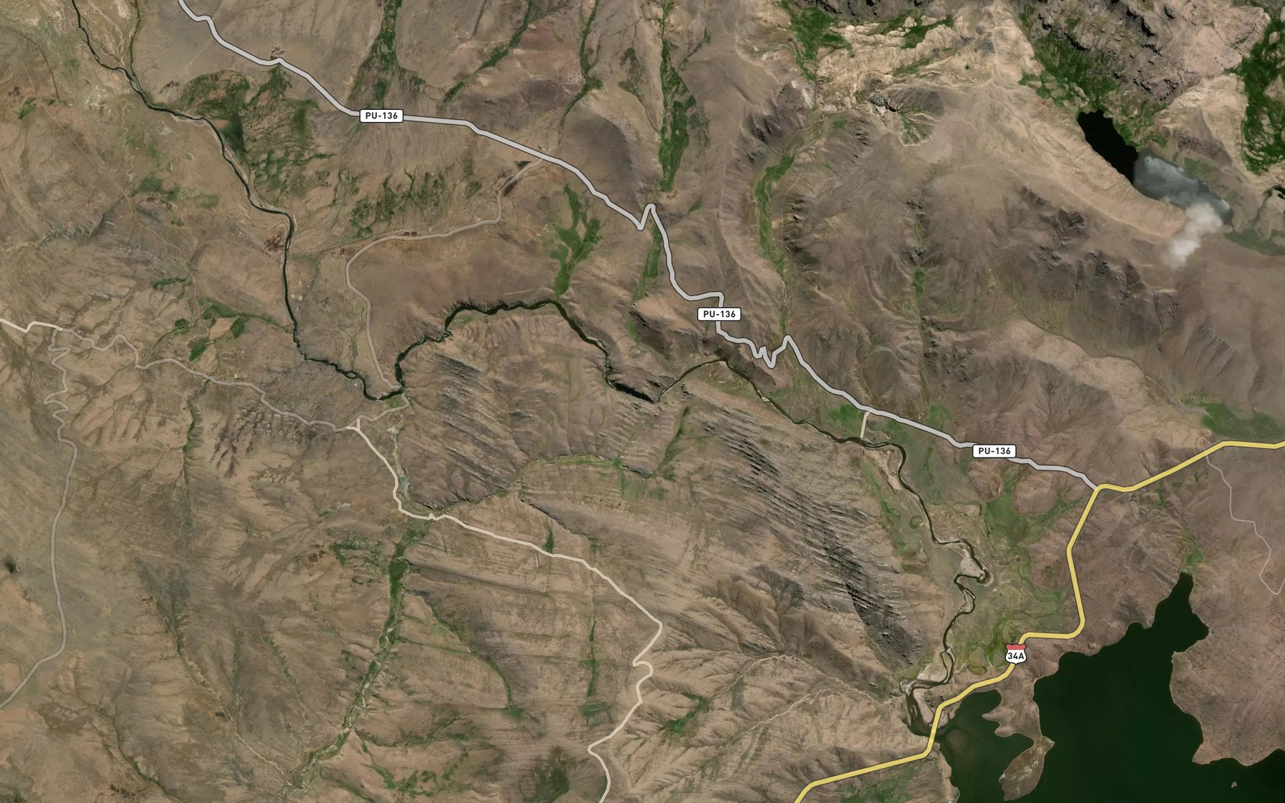 Satellite map of the Rio Canuma