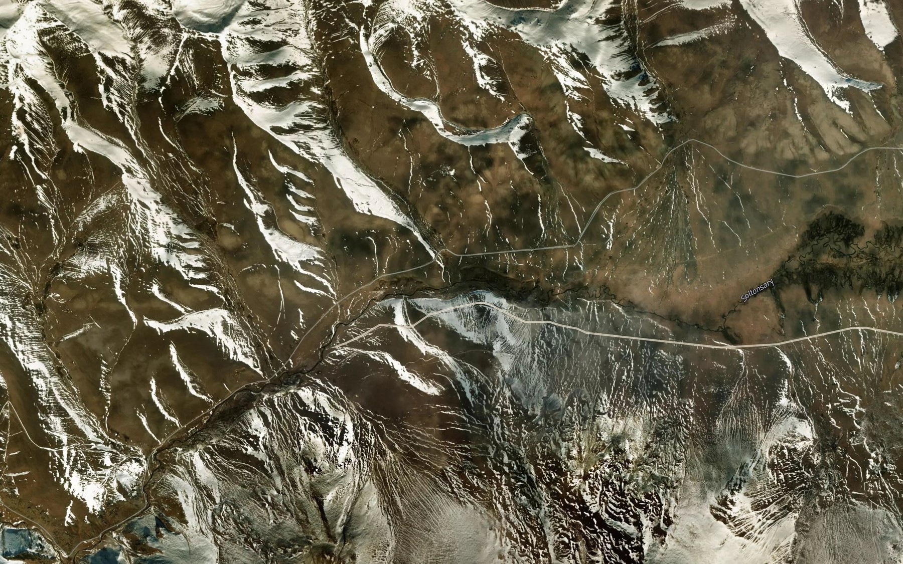 Satellite map of the Karabulun