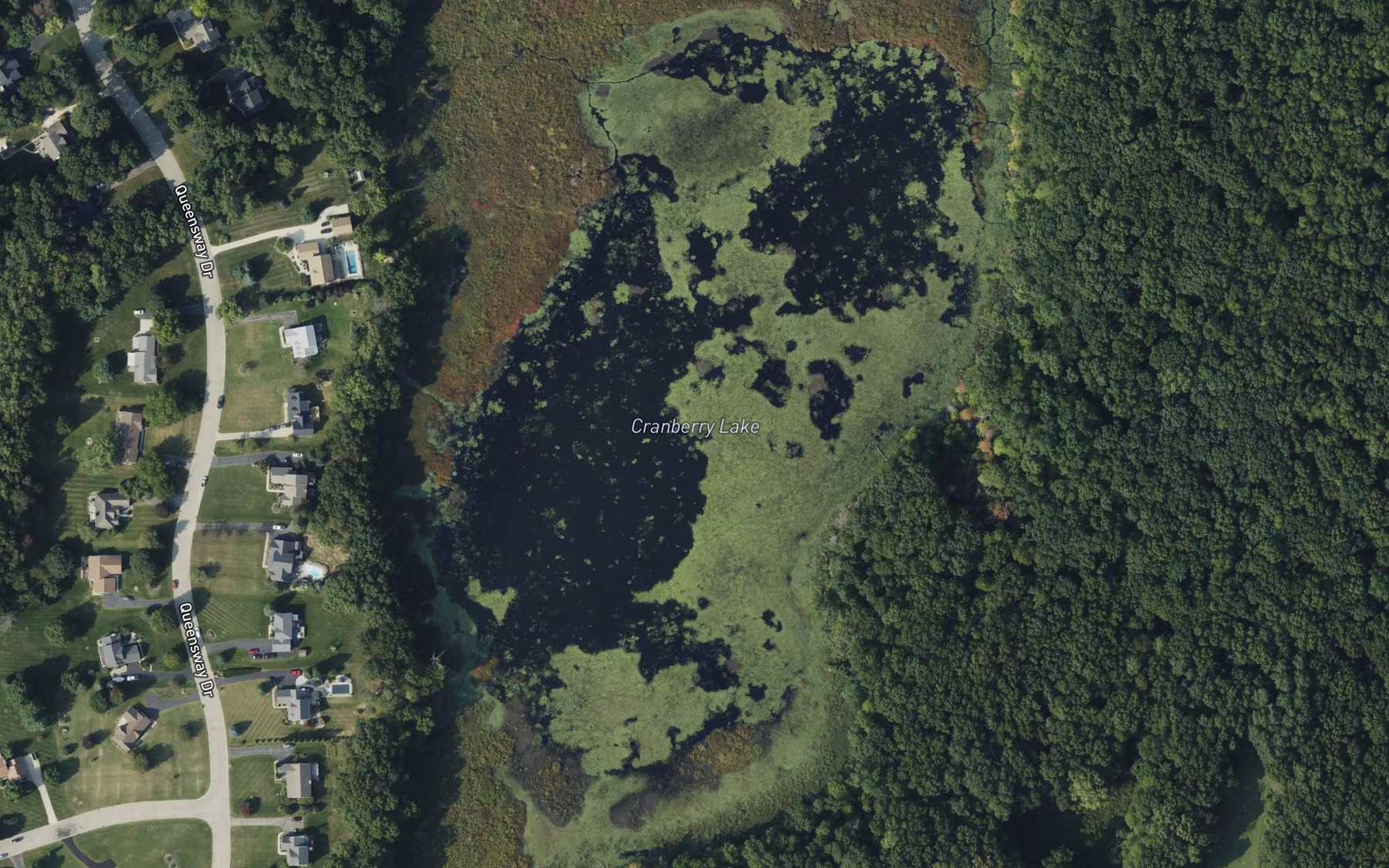 Satellite map of the Cranberry Lake