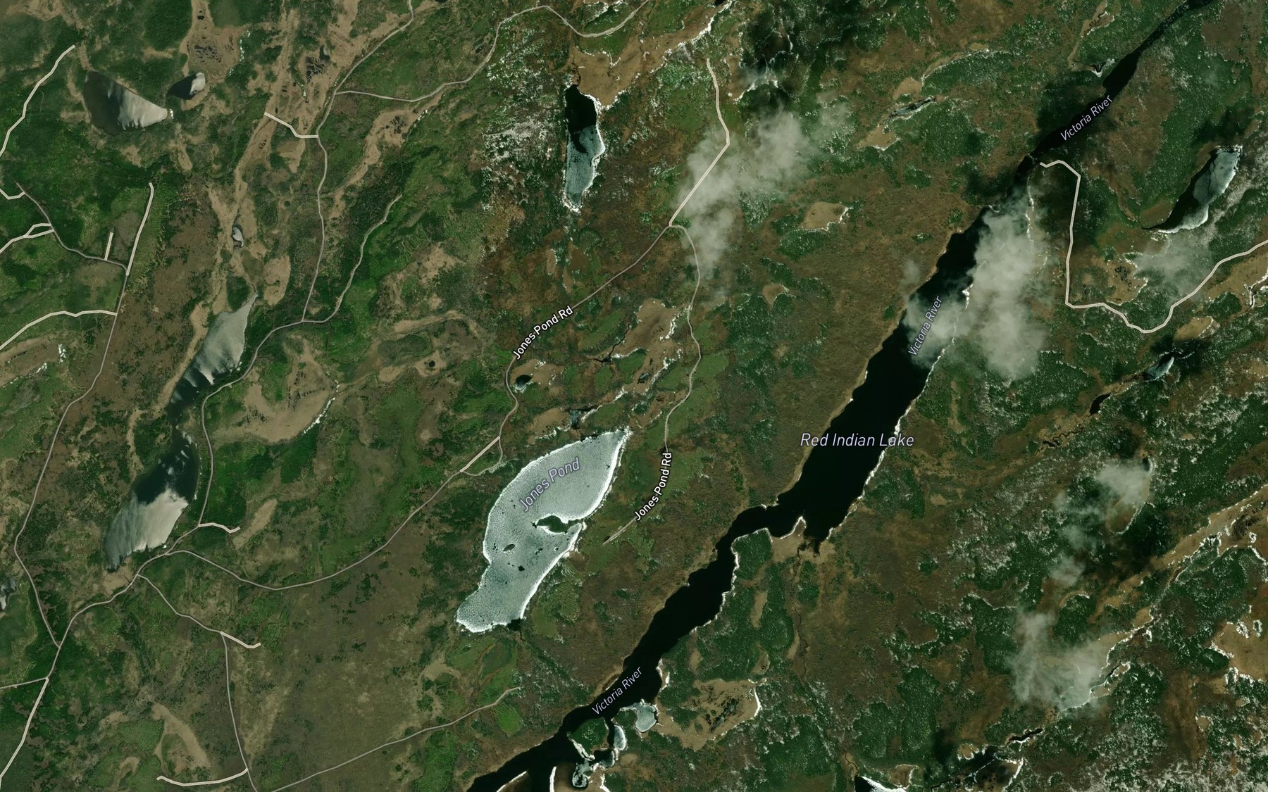 Satellite map of the Jones Pond