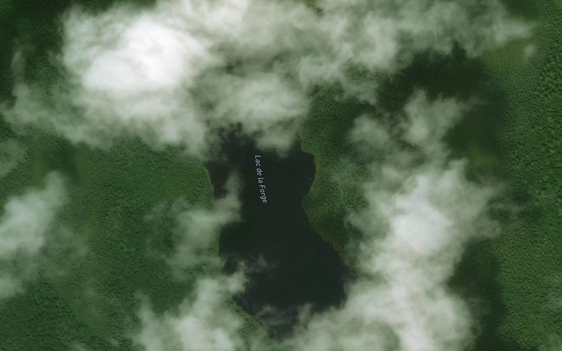 Satellite map of the Lac de la Forge