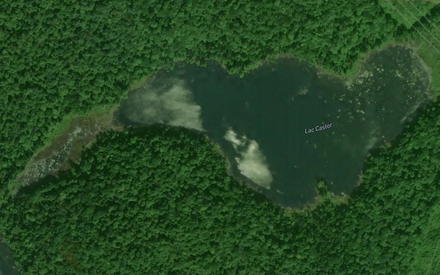 Satellite map of the Lac Castor