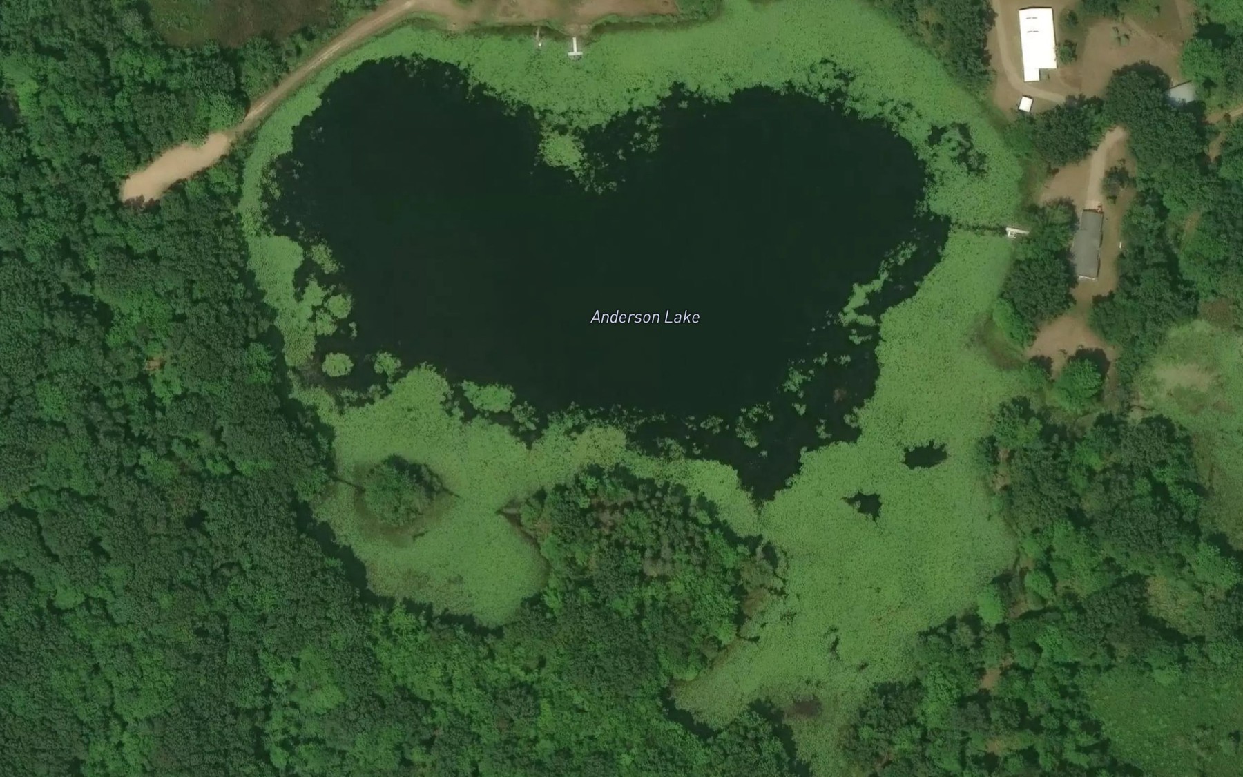 Satellite map of the Anderson Lake