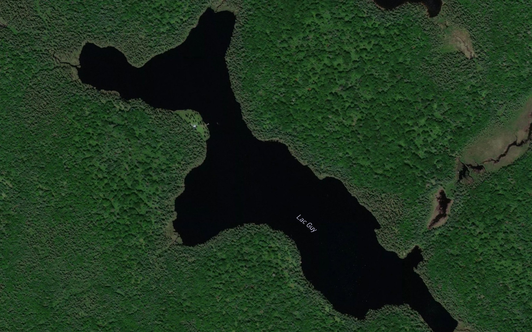 Satellite map of the Lac Guy