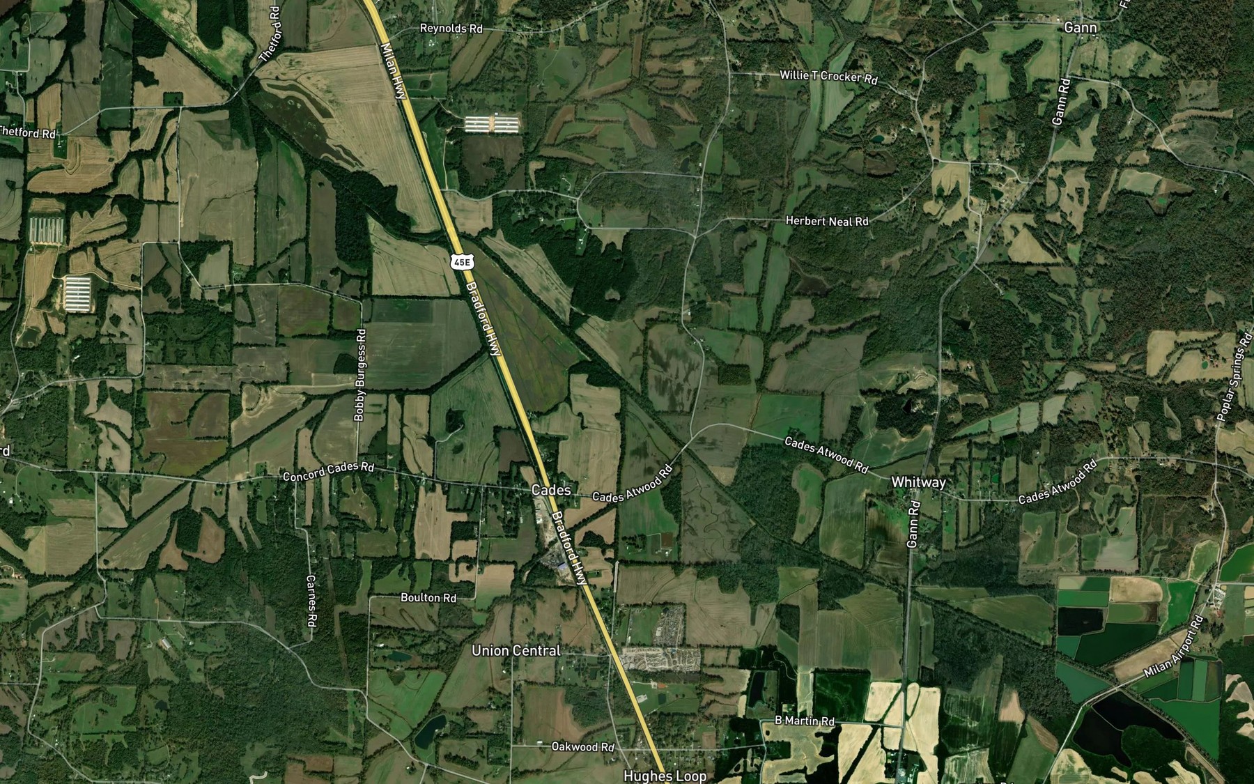Satellite map of the Mayo Branch