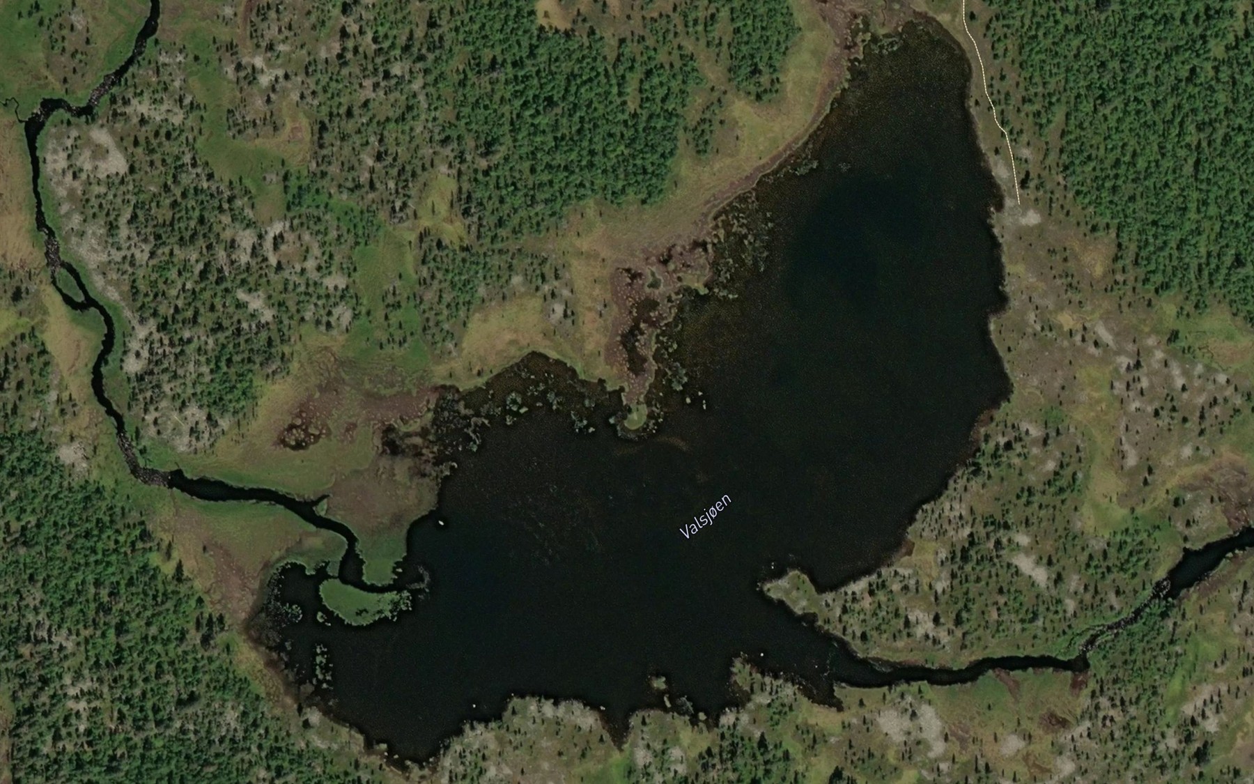 Satellite map of the Valsjoen