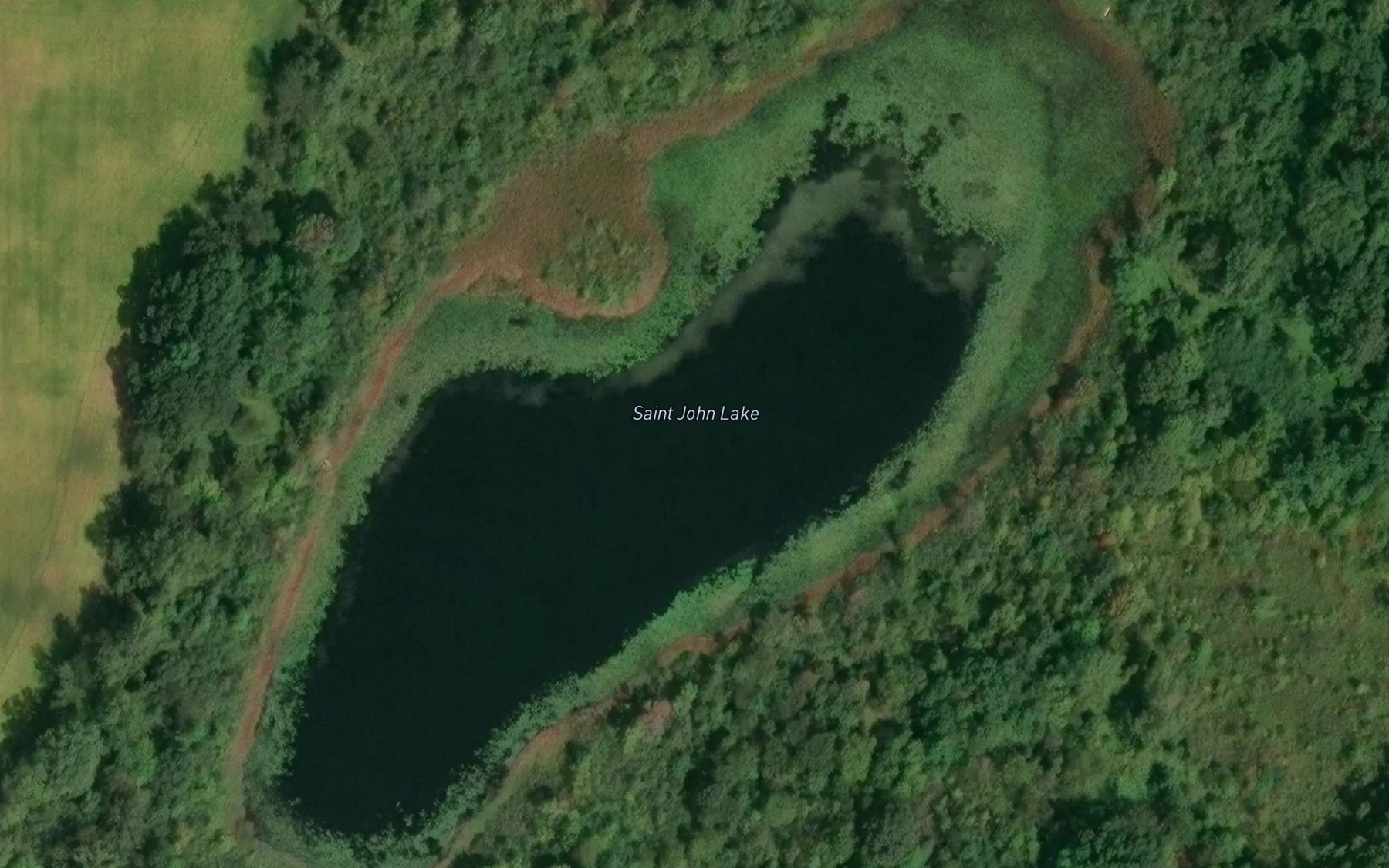 Satellite map of the Saint John Lake