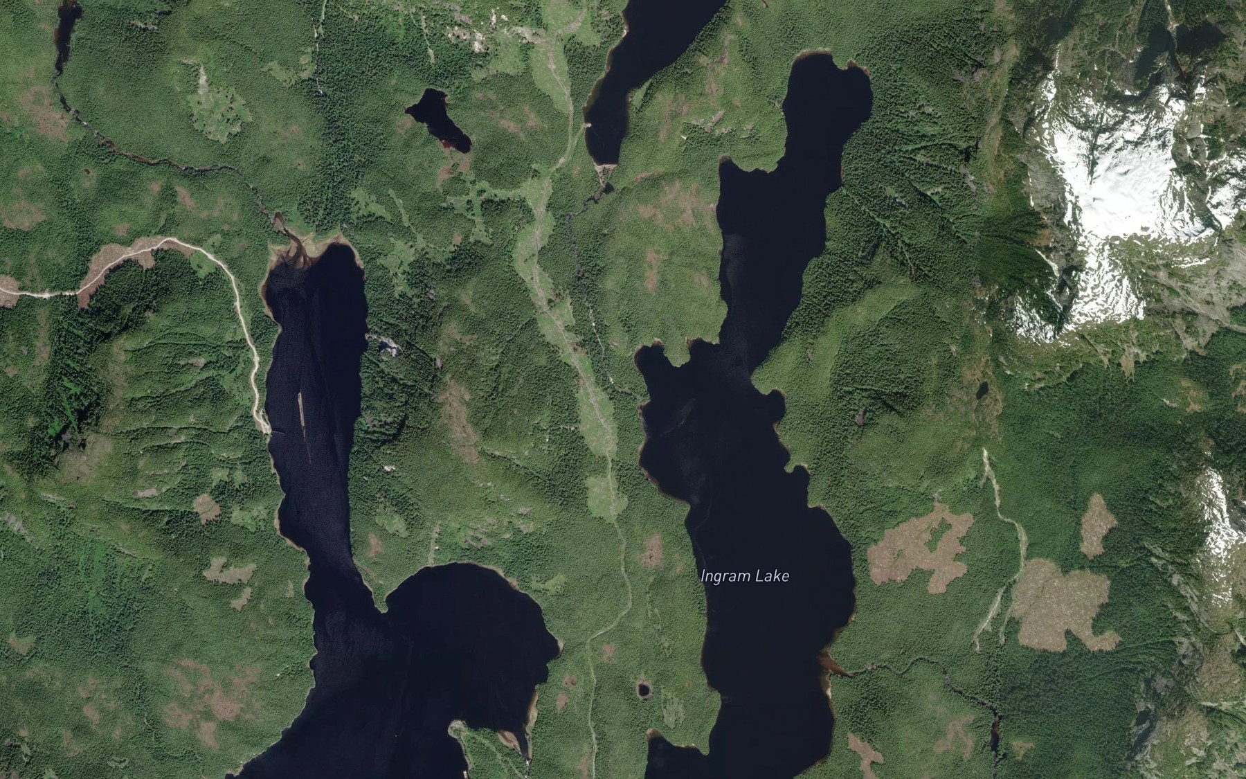 Satellite map of the Mooto Creek