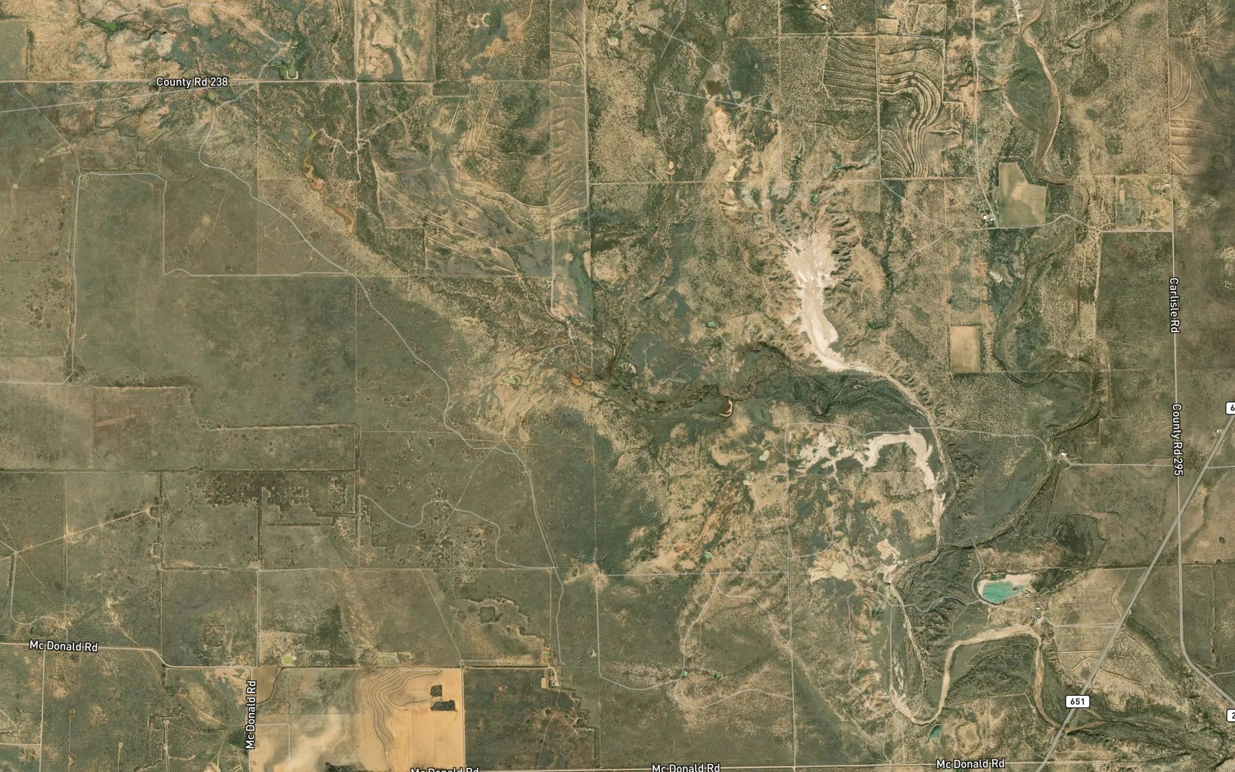 Satellite map of the Pigpen Creek