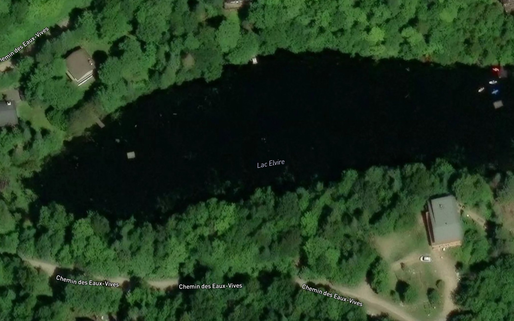 Satellite map of the Lac Elvire