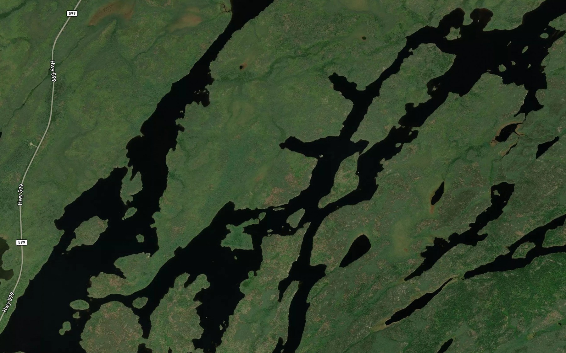 Satellite map of the Hamilton Lake