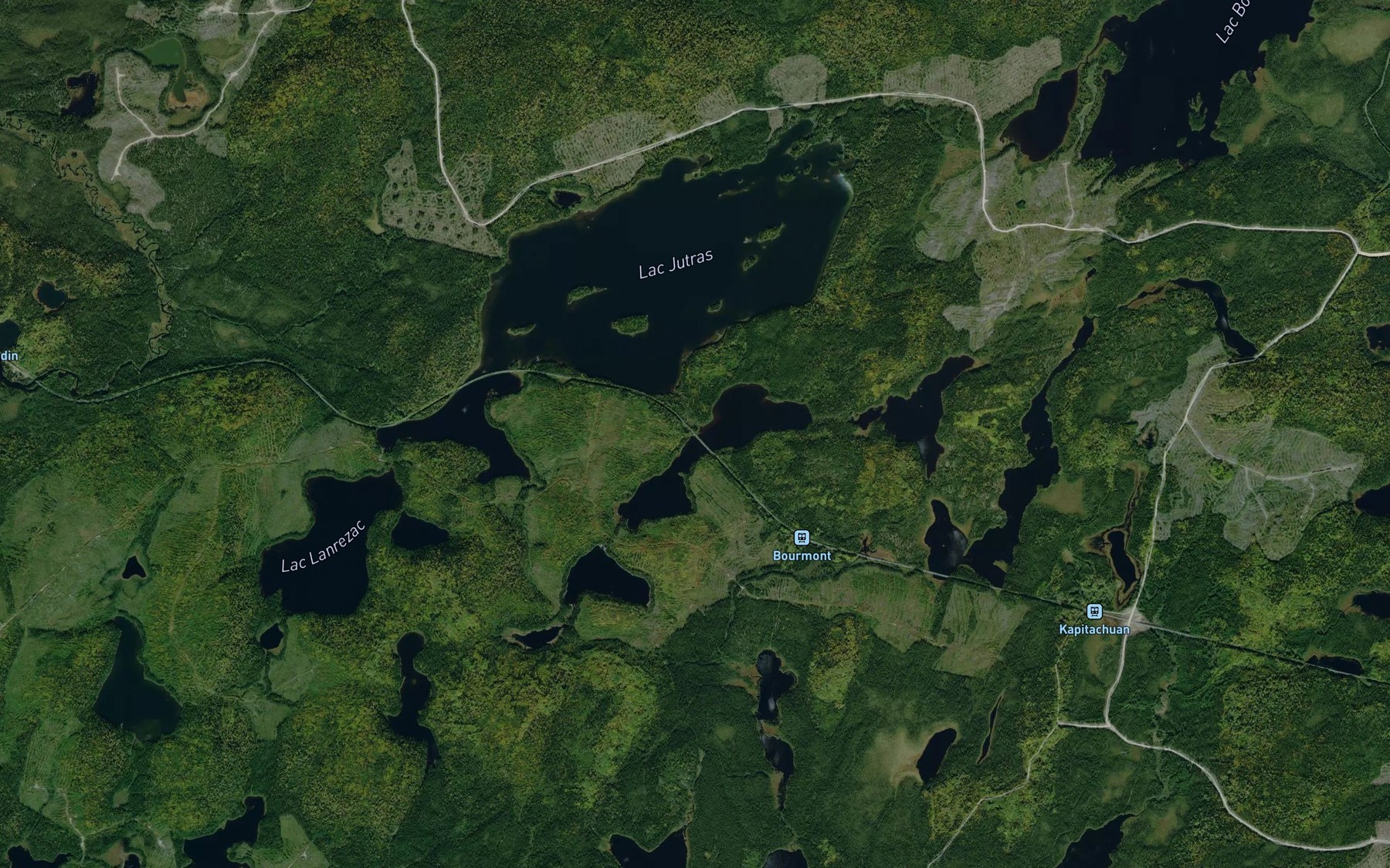 Satellite map of the Lac Pierre