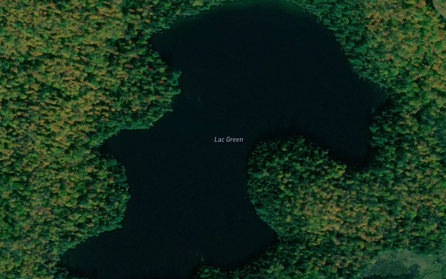 Satellite map of the Lac Green