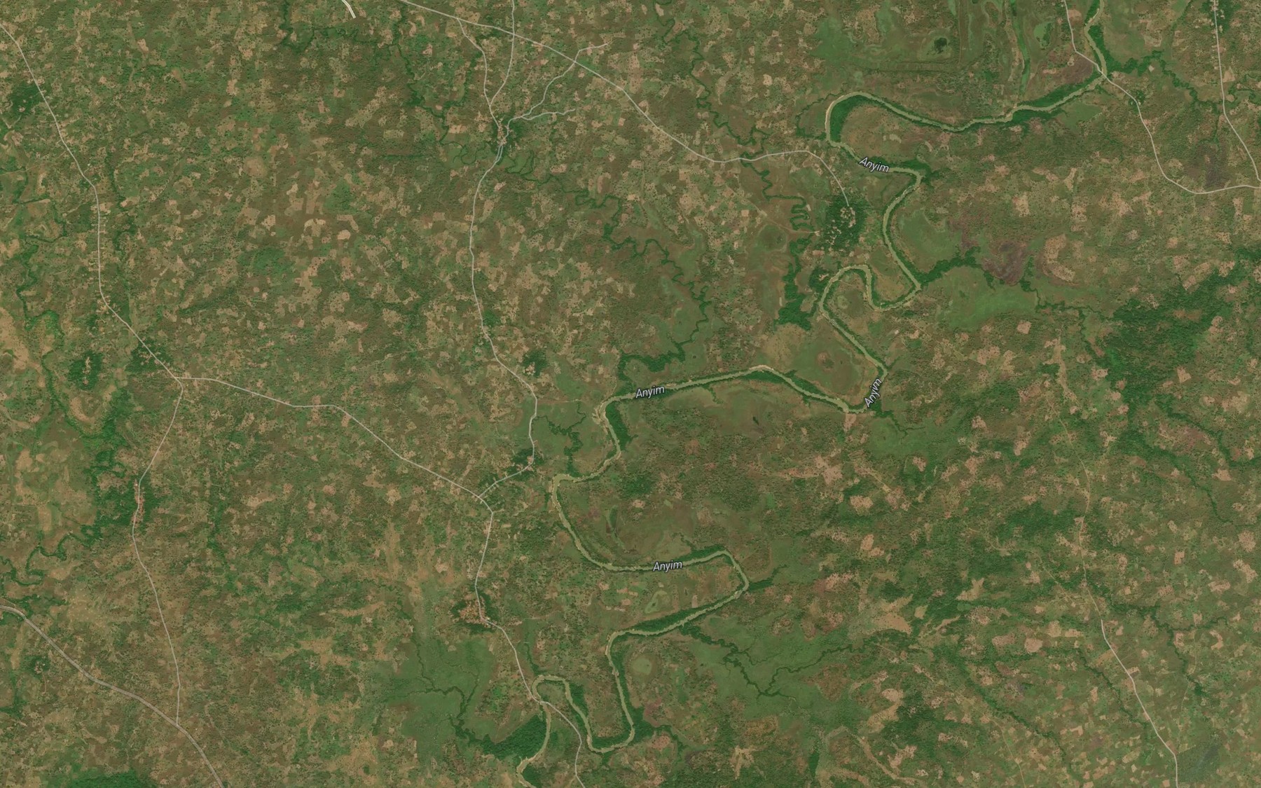 Satellite map of the River Oloko