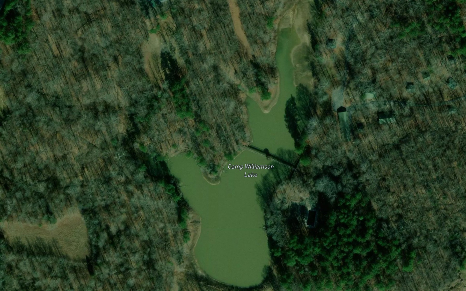 Satellite map of the Camp Williamson Lake
