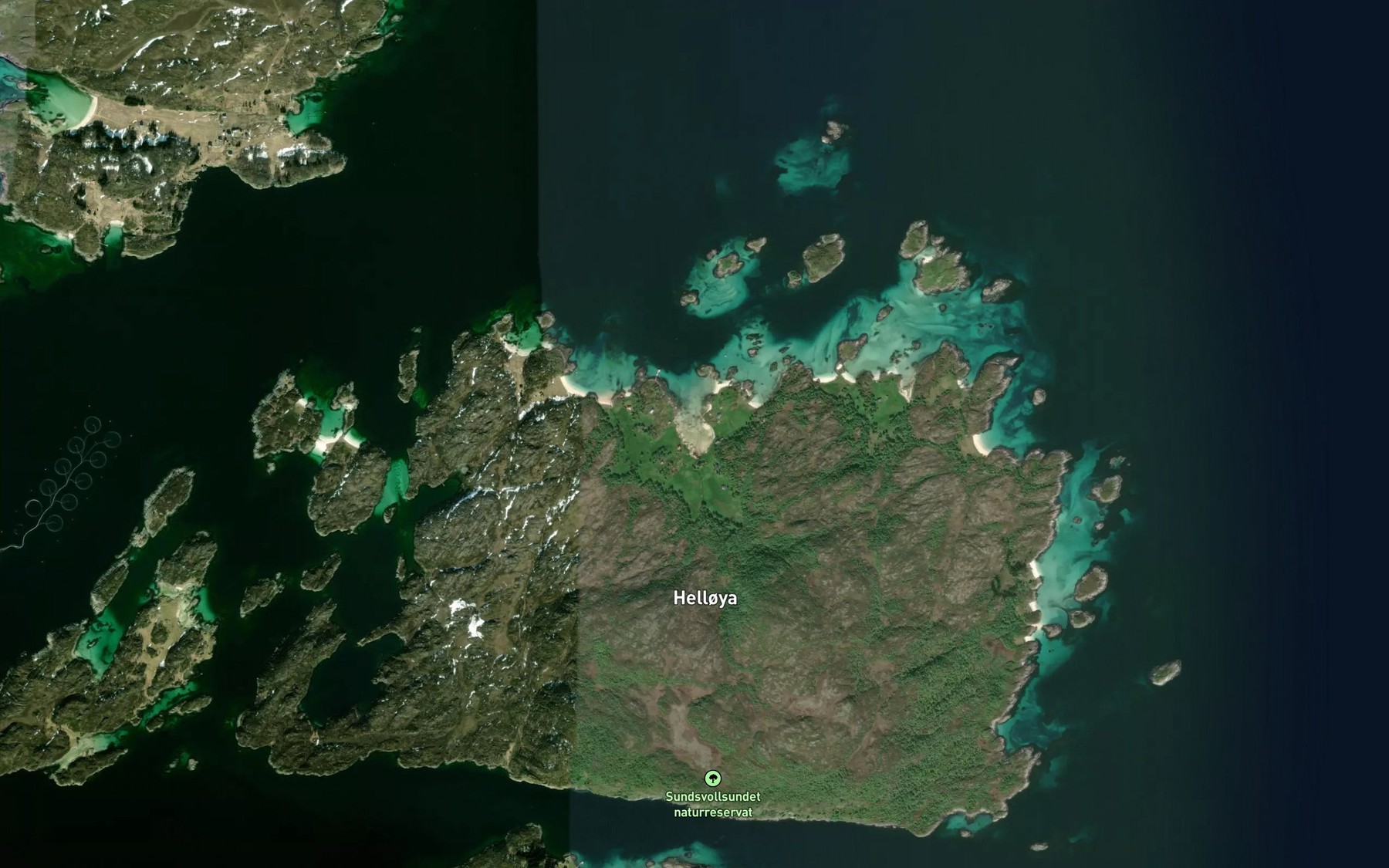 Satellite map of the Helloyleira