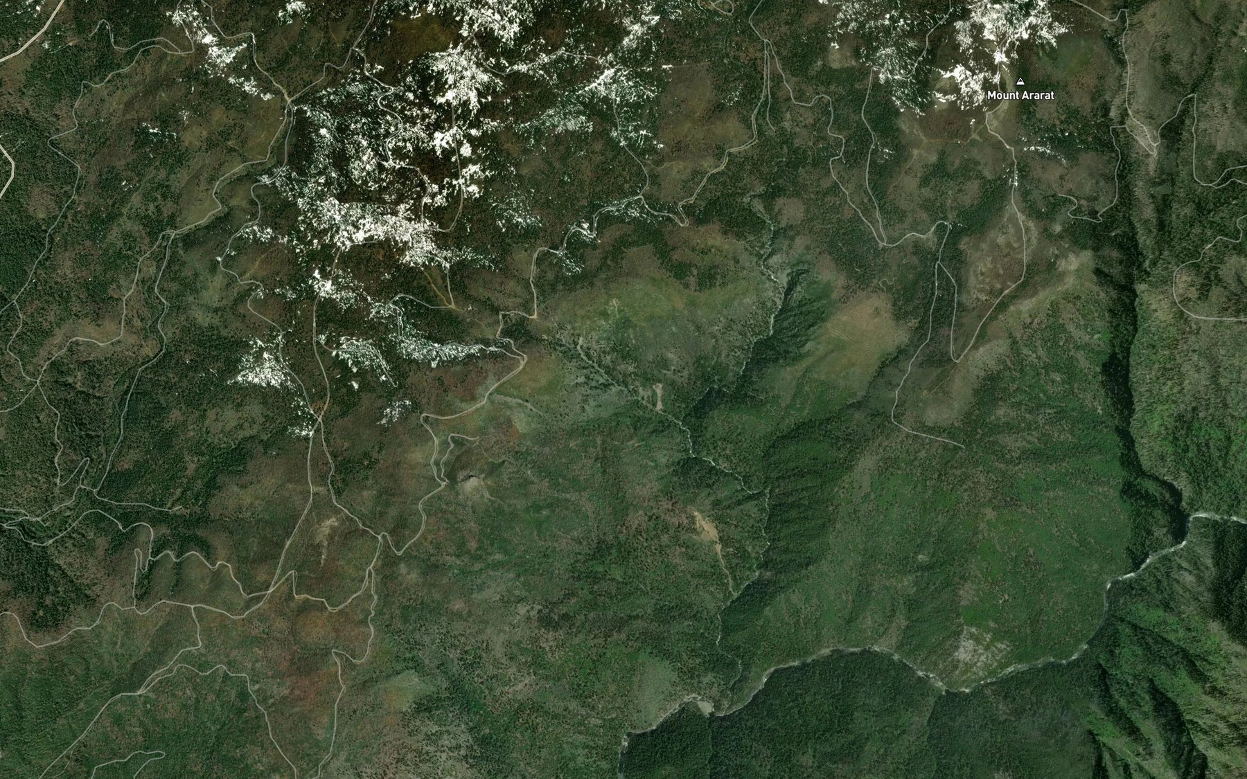 Satellite map of the Rock Creek