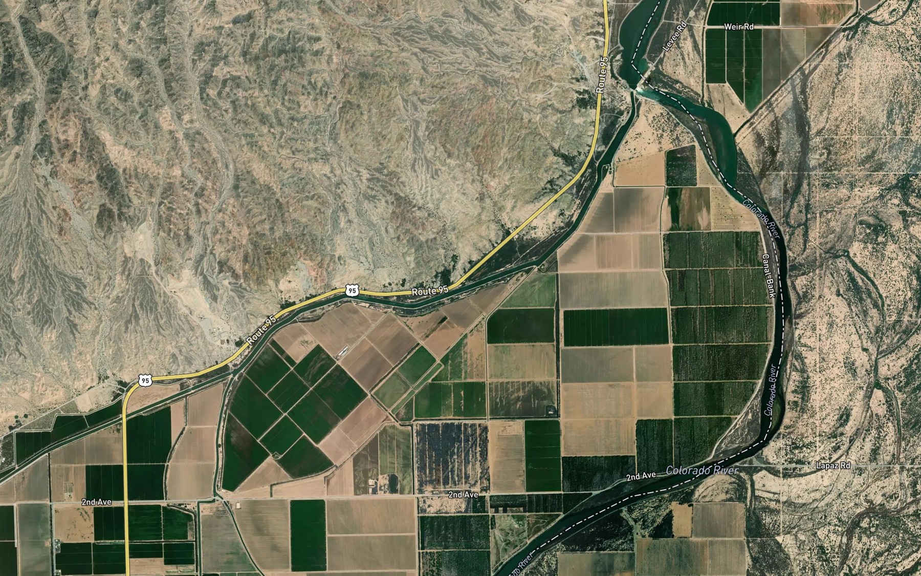 Satellite map of the Main Canal
