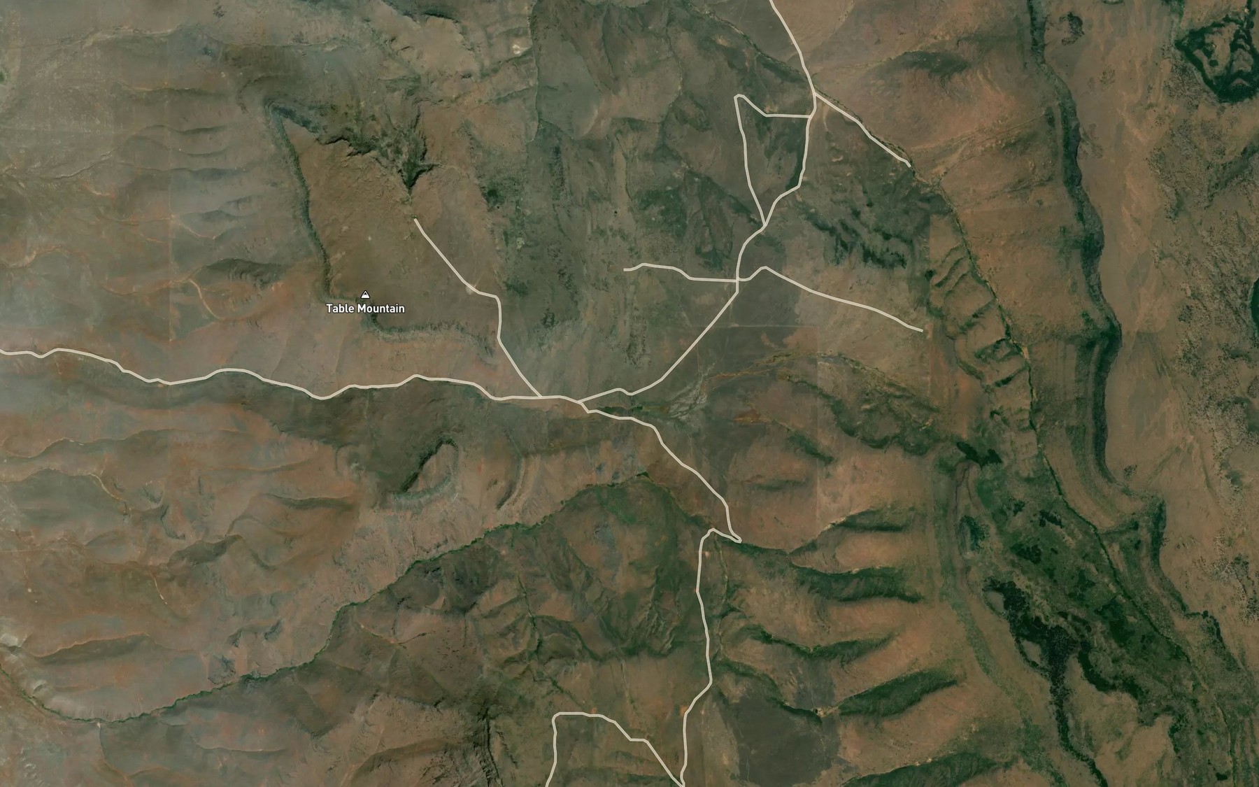 Satellite map of the Oriana Reservoir