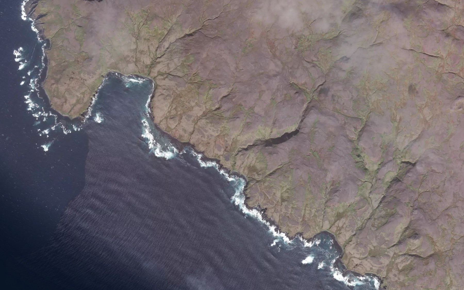 Satellite map of the Four F Creek