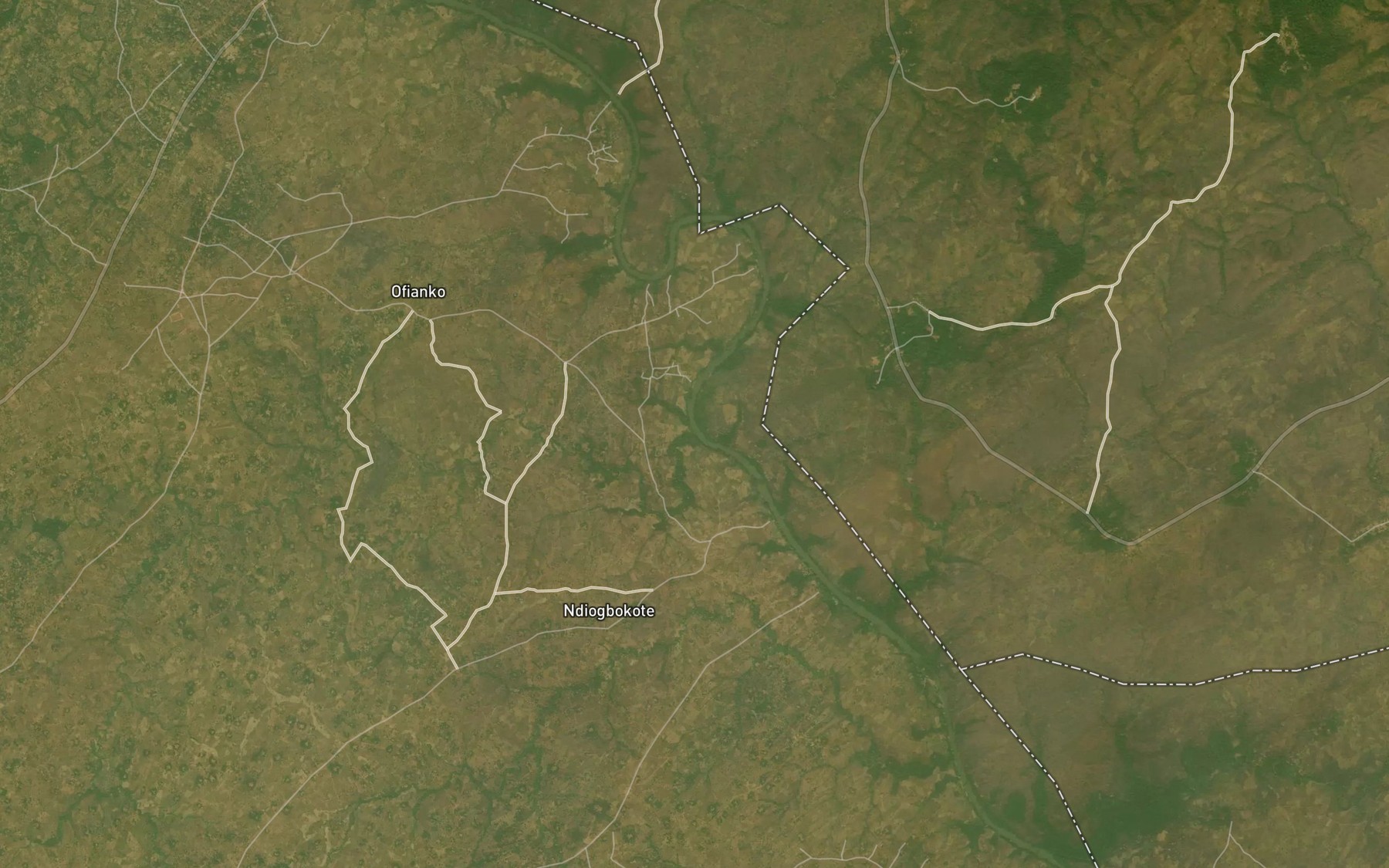 Satellite map of the River Abe