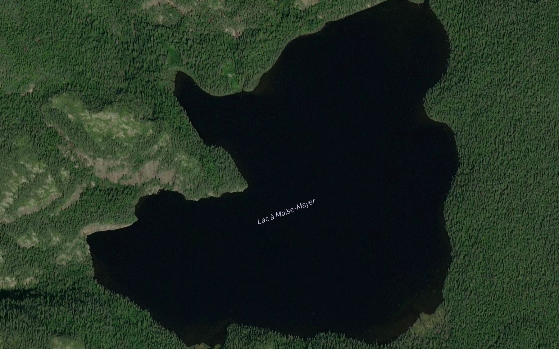 Satellite map of the Lac a Moise-Mayer