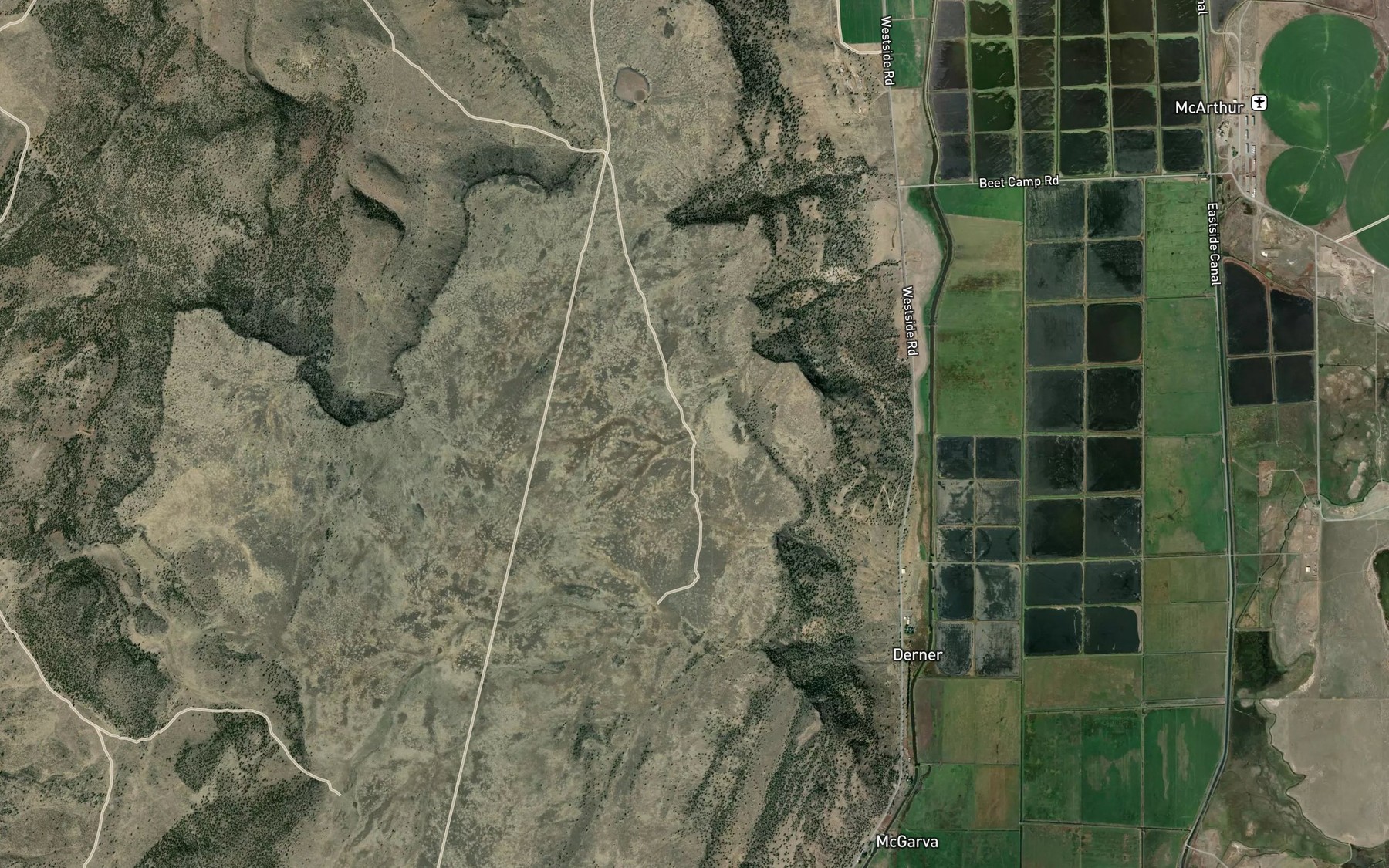 Satellite map of the McGarva Reservoir