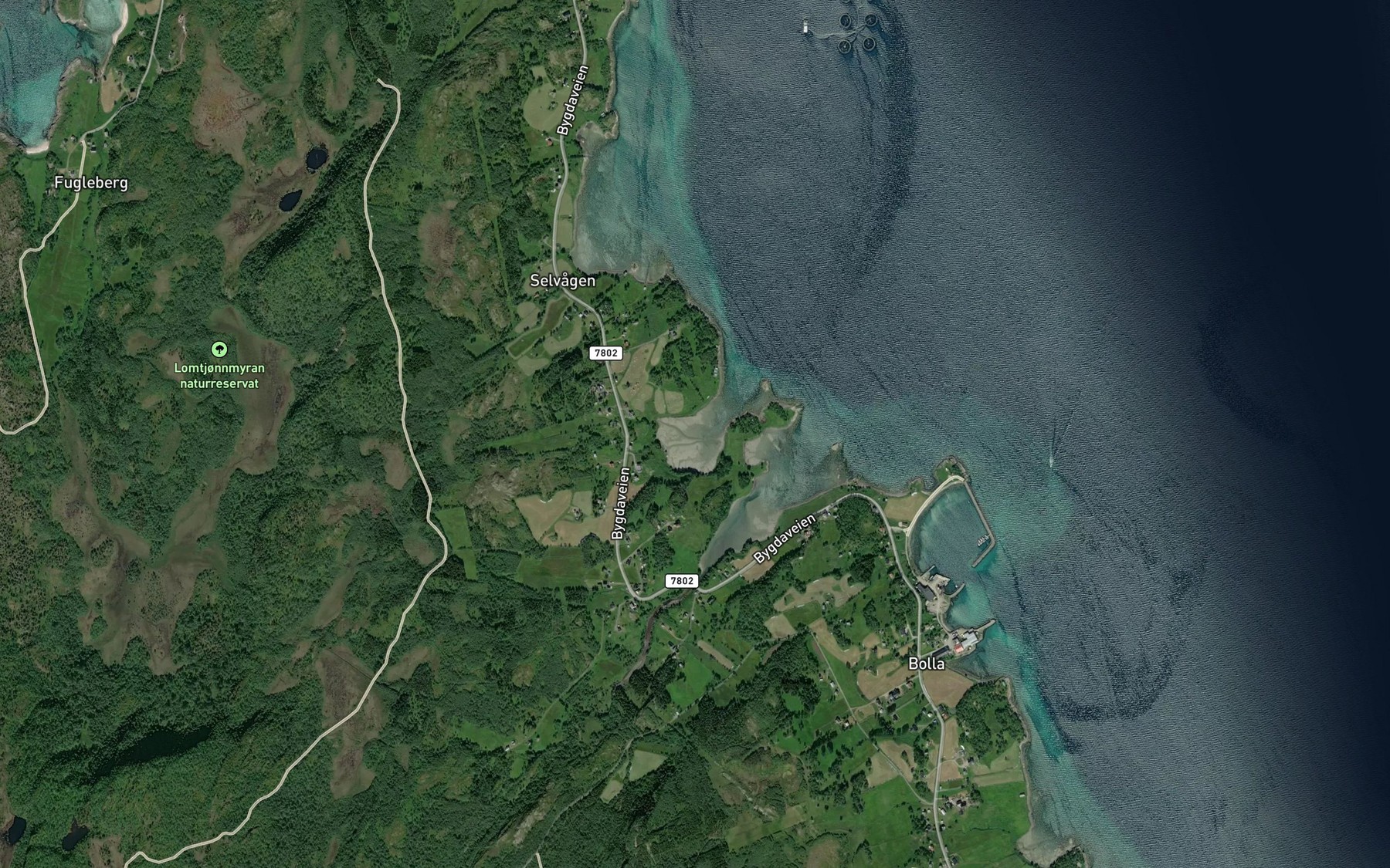 Satellite map of the Leirosen