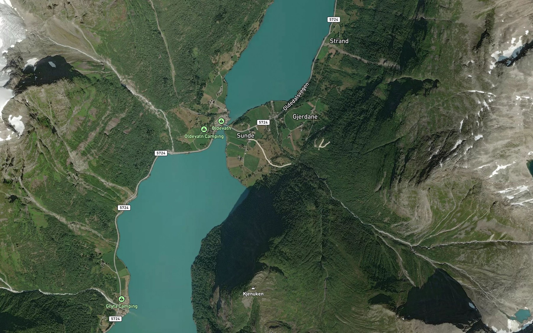 Satellite map of the Kaldana