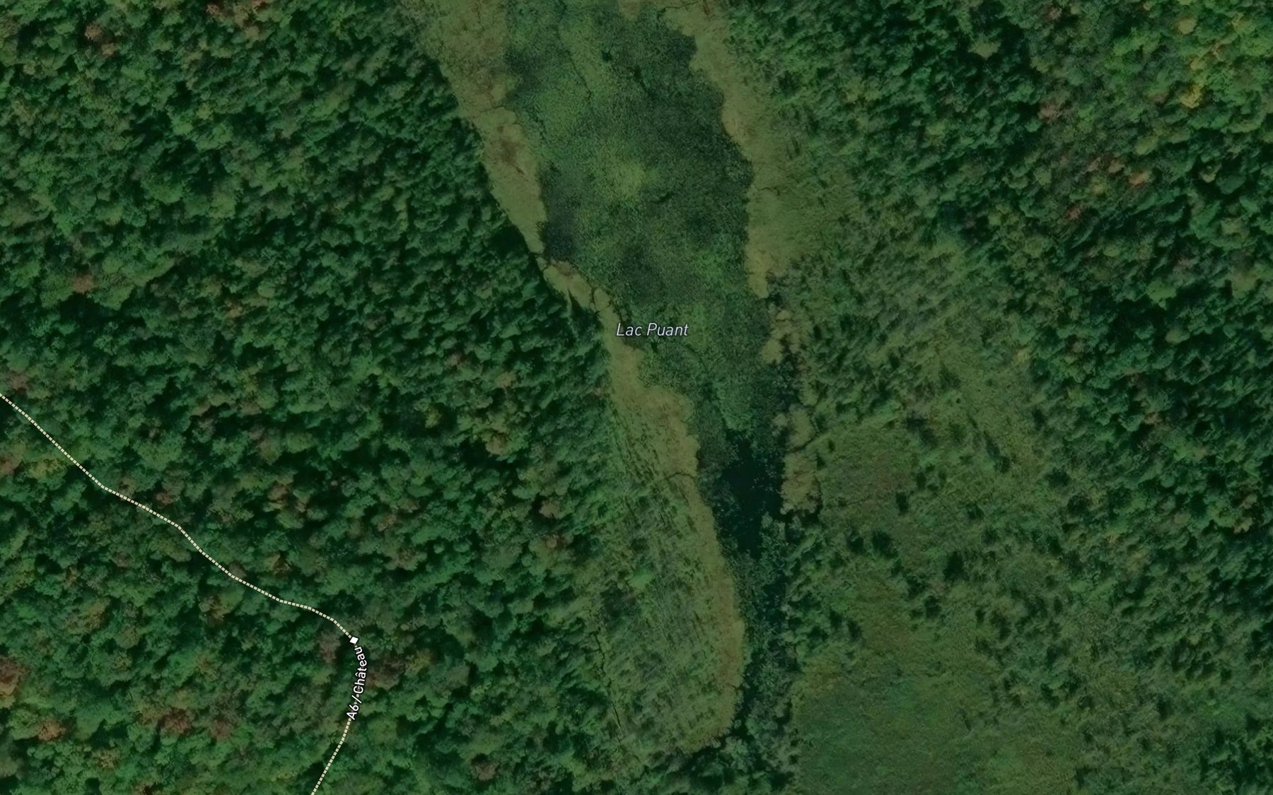 Satellite map of the Lac Puant