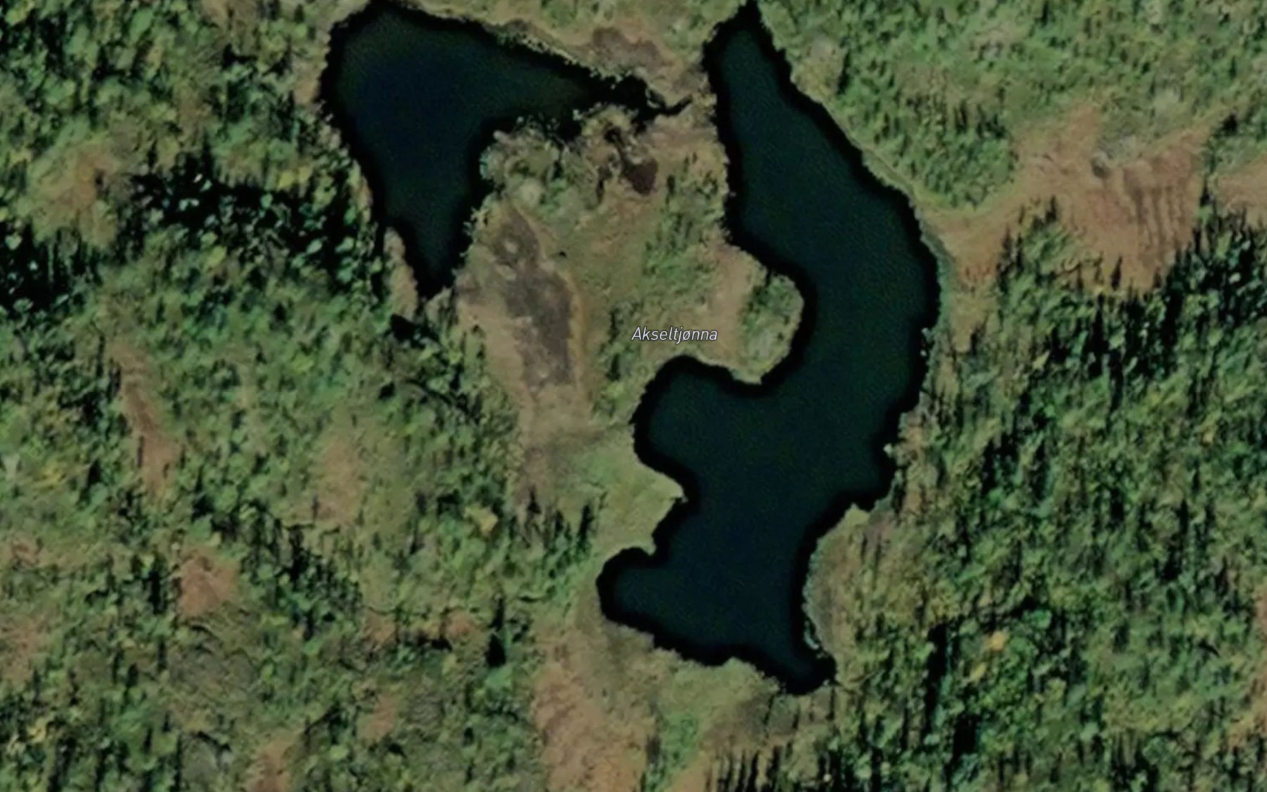 Satellite map of the Akseltjorna