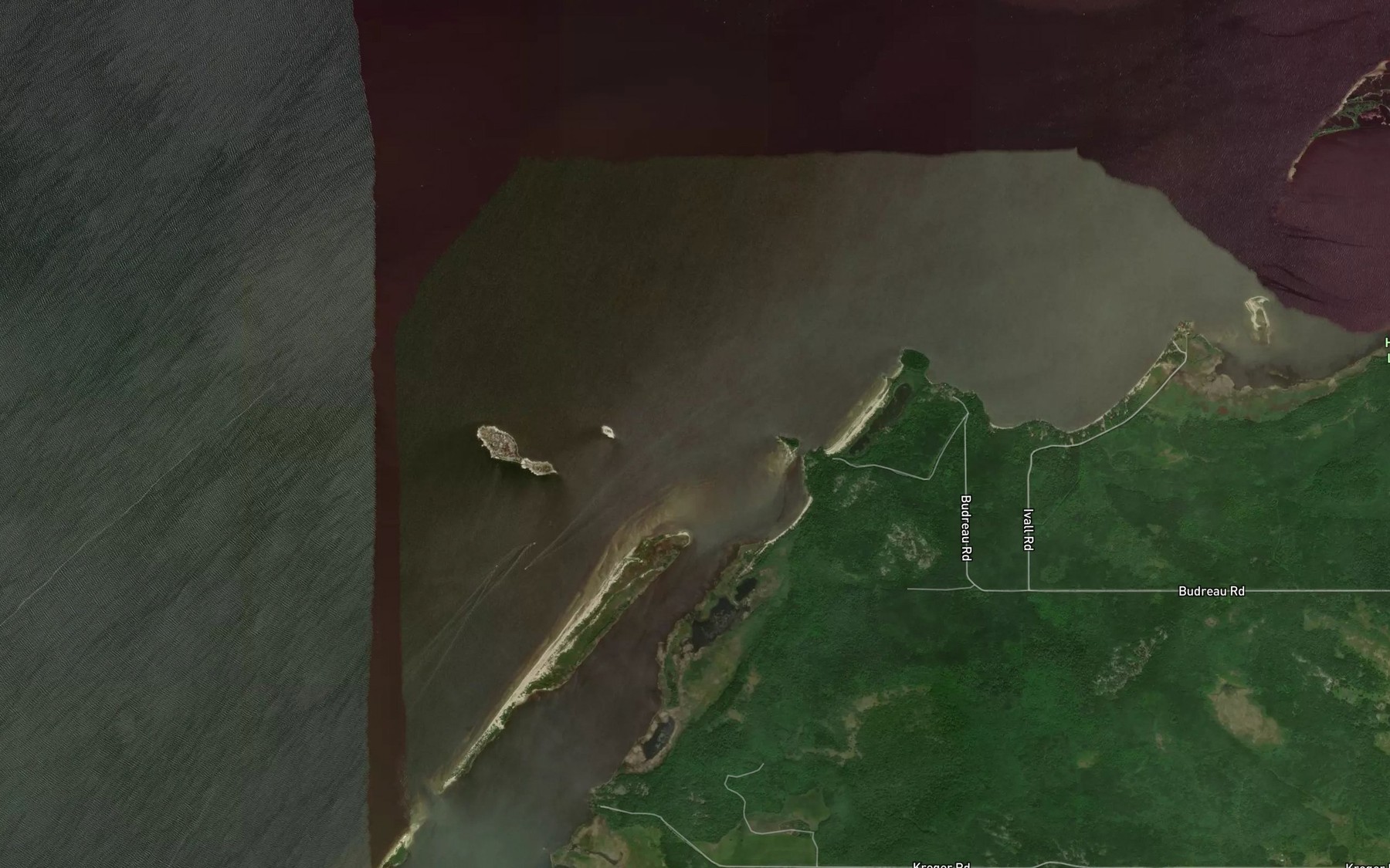Satellite map of the Coutts Reef