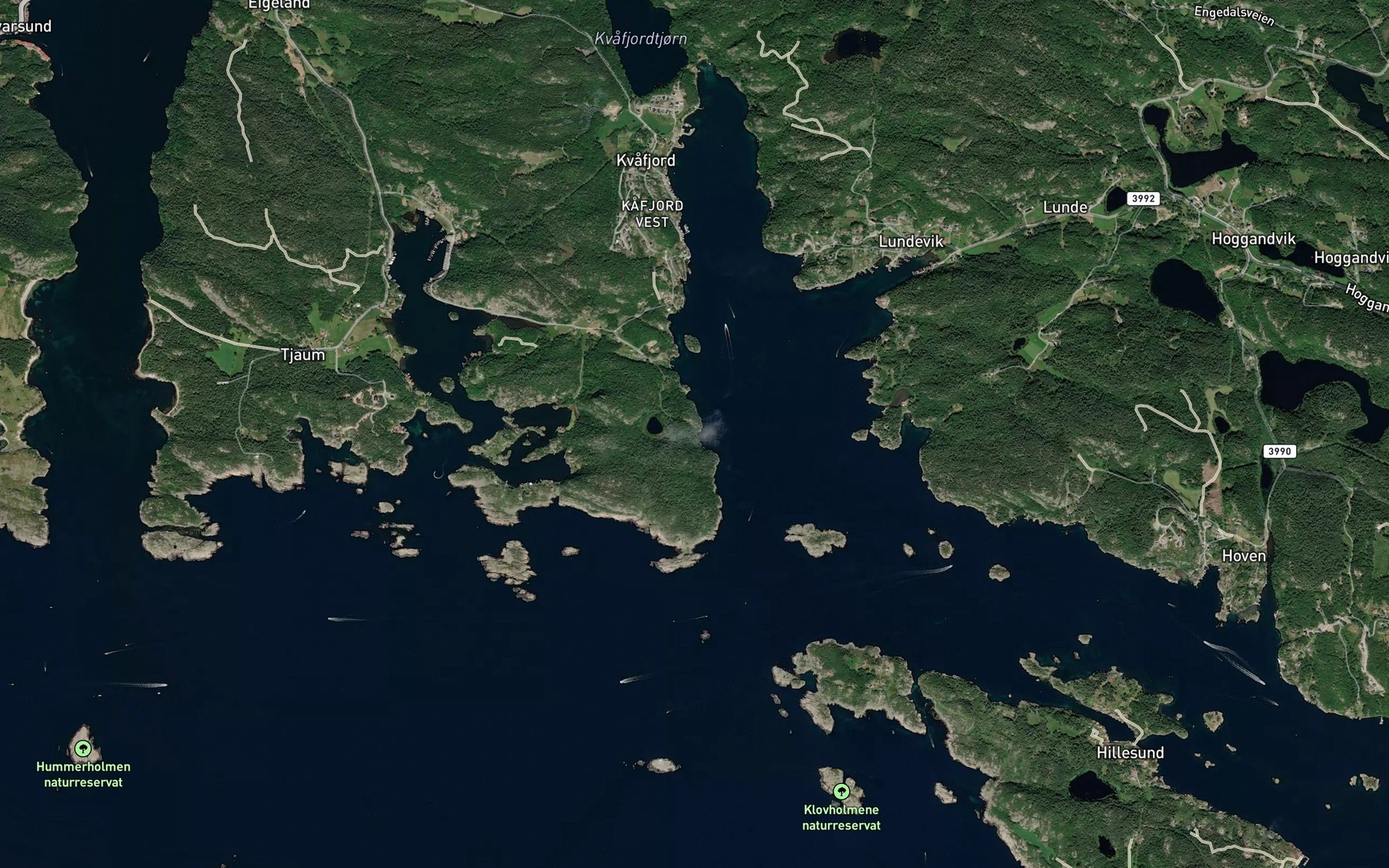Satellite map of the Indre Ornevika