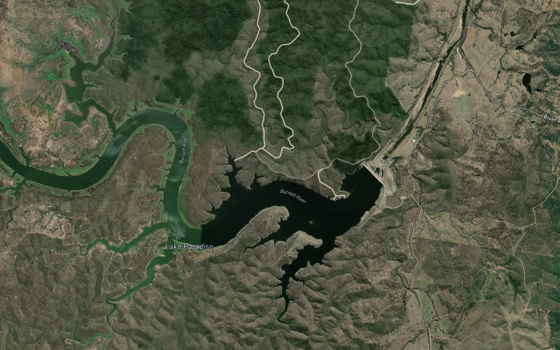 Satellite map of the Bowden Creek