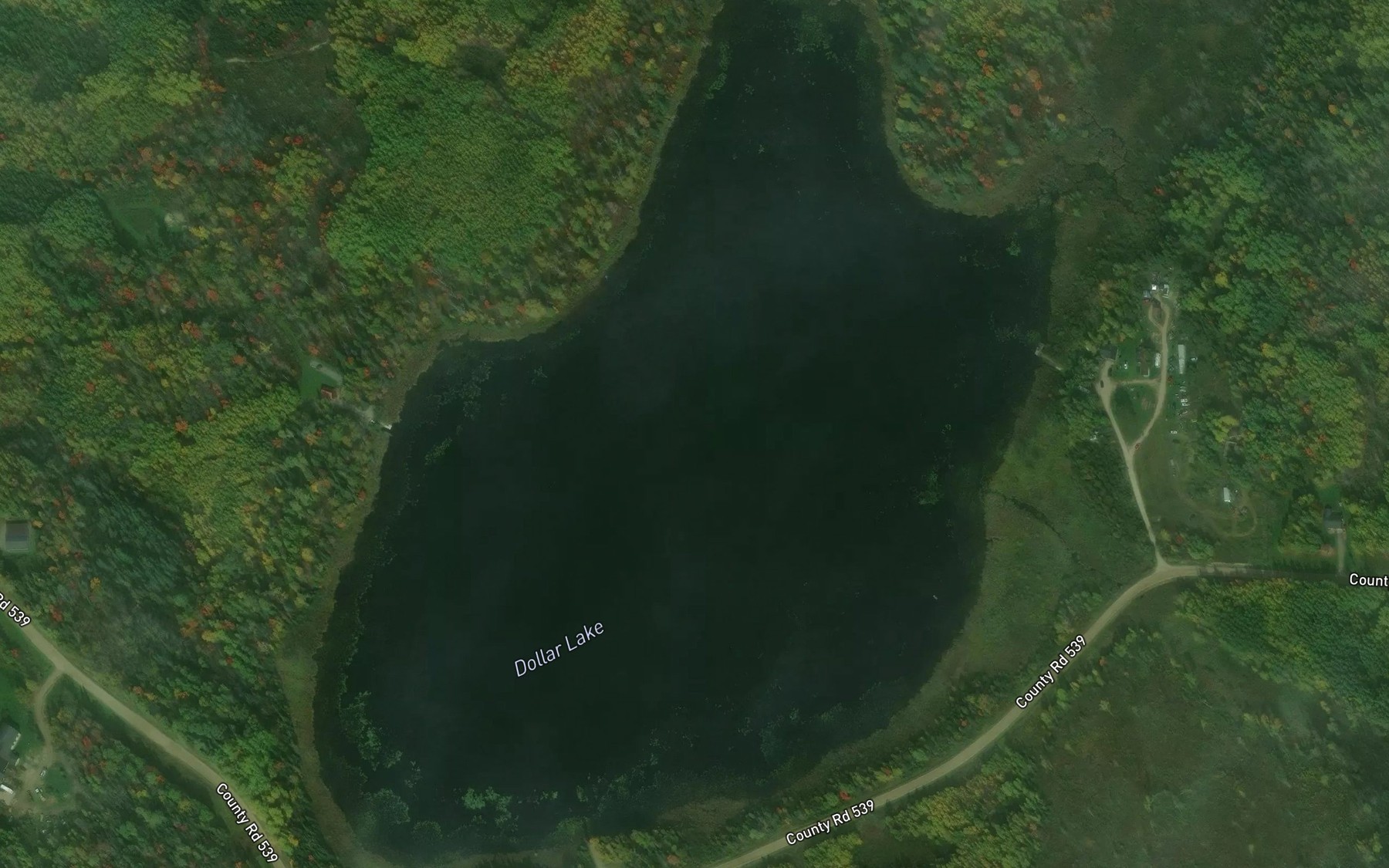 Satellite map of the Dollar Lake