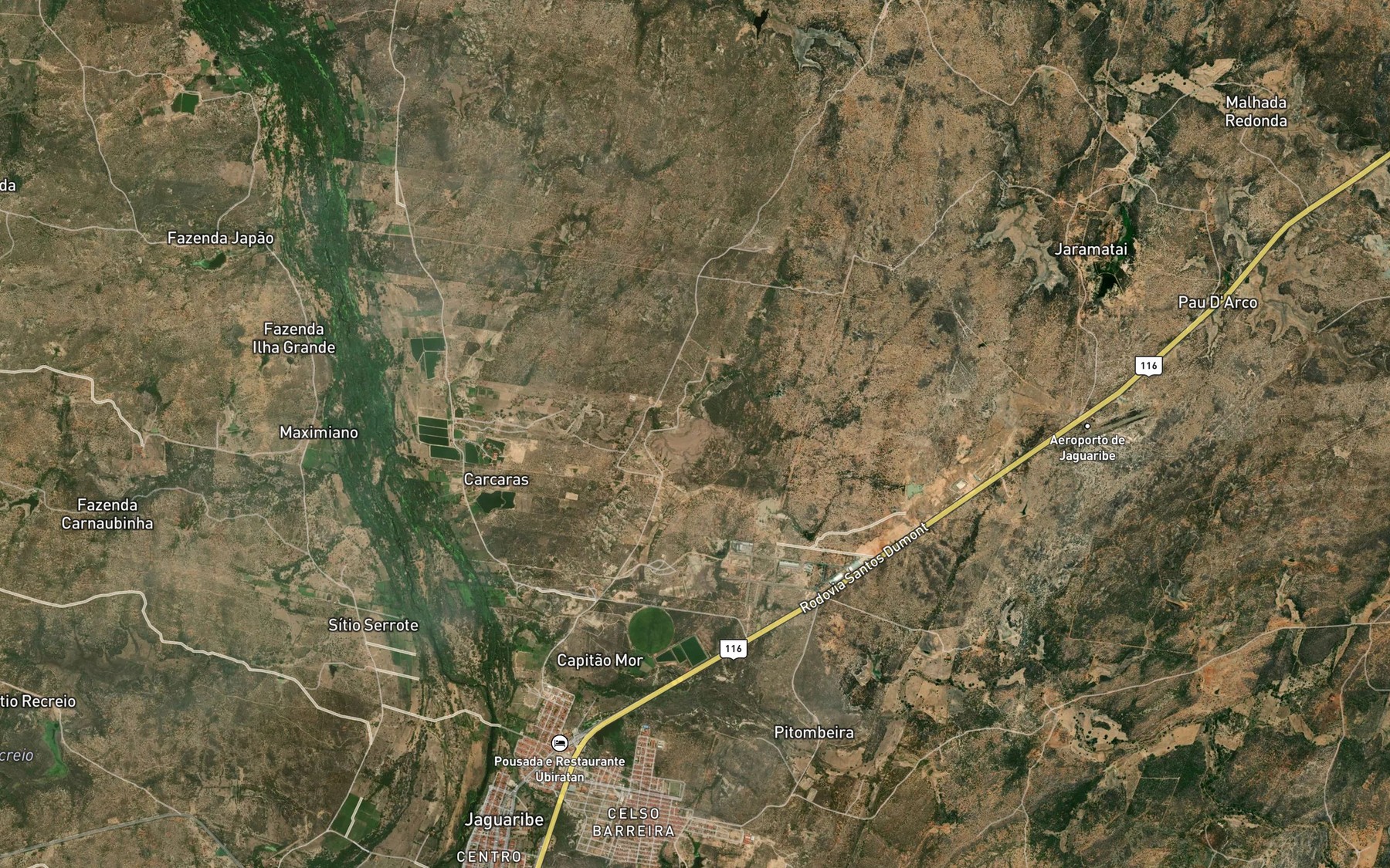 Satellite map of the Acude Jaguacu